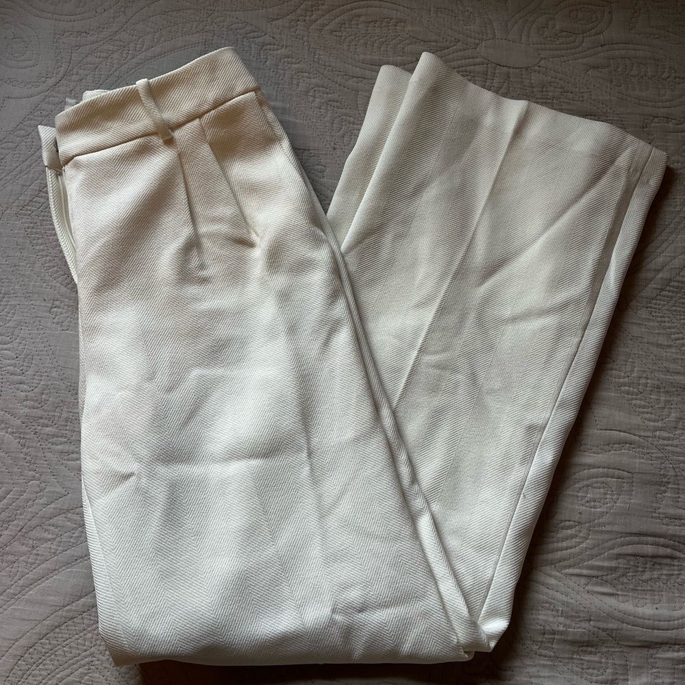 Calvin Klein White wide leg trouser